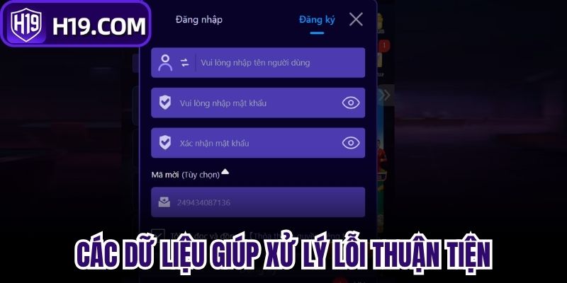 Các dữ liệu cụ thể giúp người mới xử lý lỗi thuận tiện